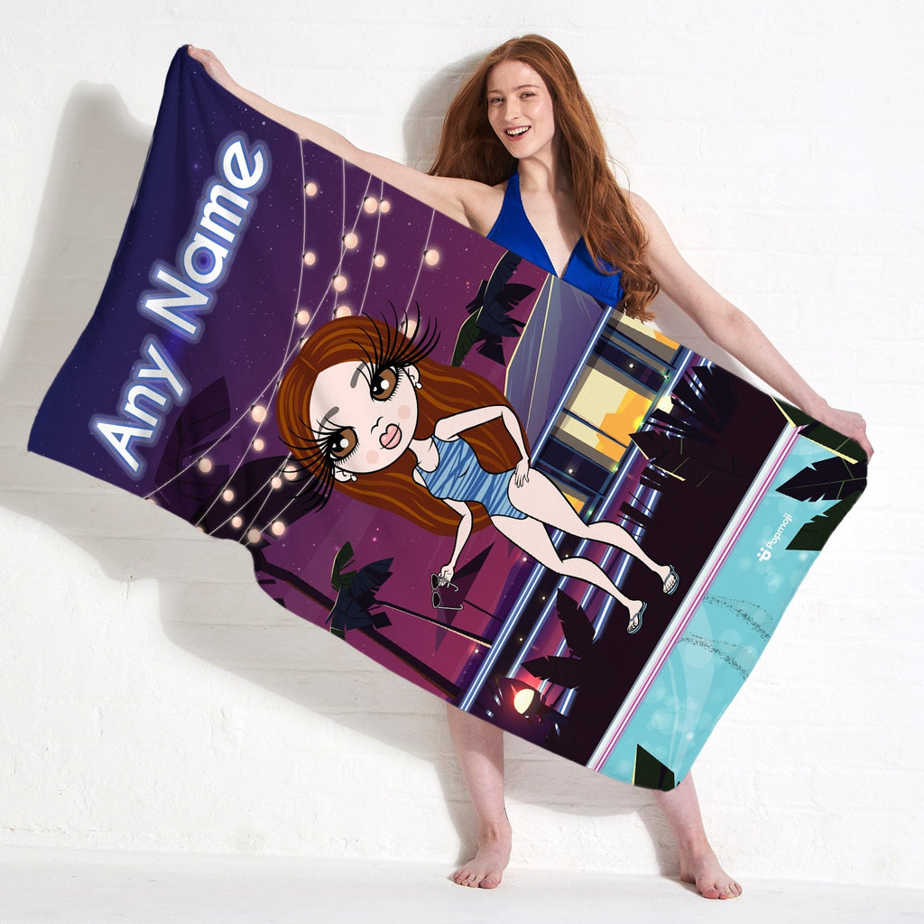Womens Personalized Villa Of Love Beach Towel