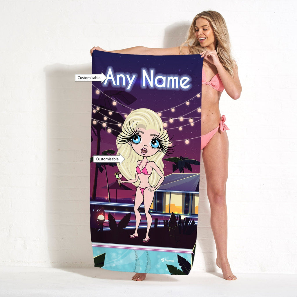Womens Personalized Villa Of Love Beach Towel