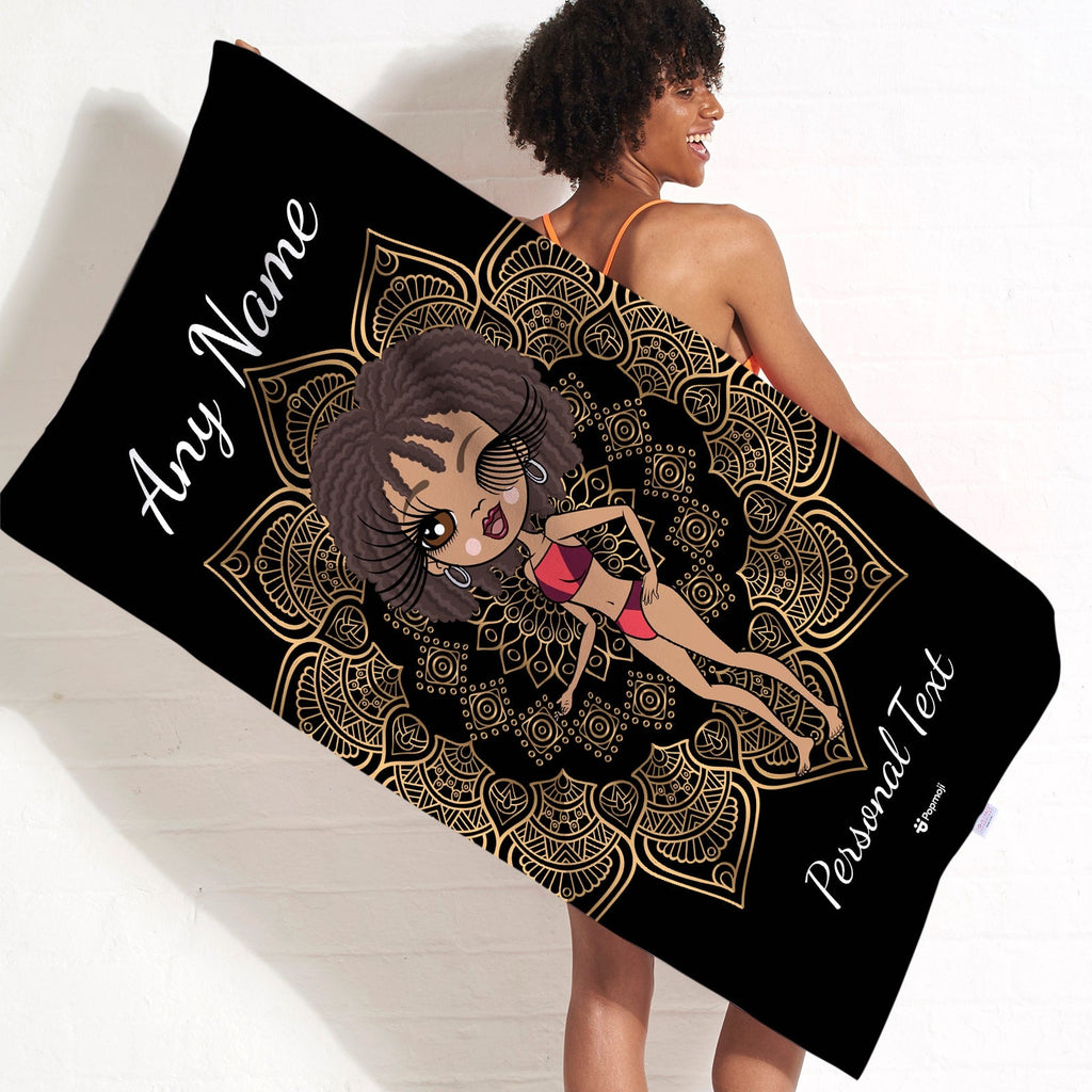 Womens Personalized Vintage Lace Beach Towel