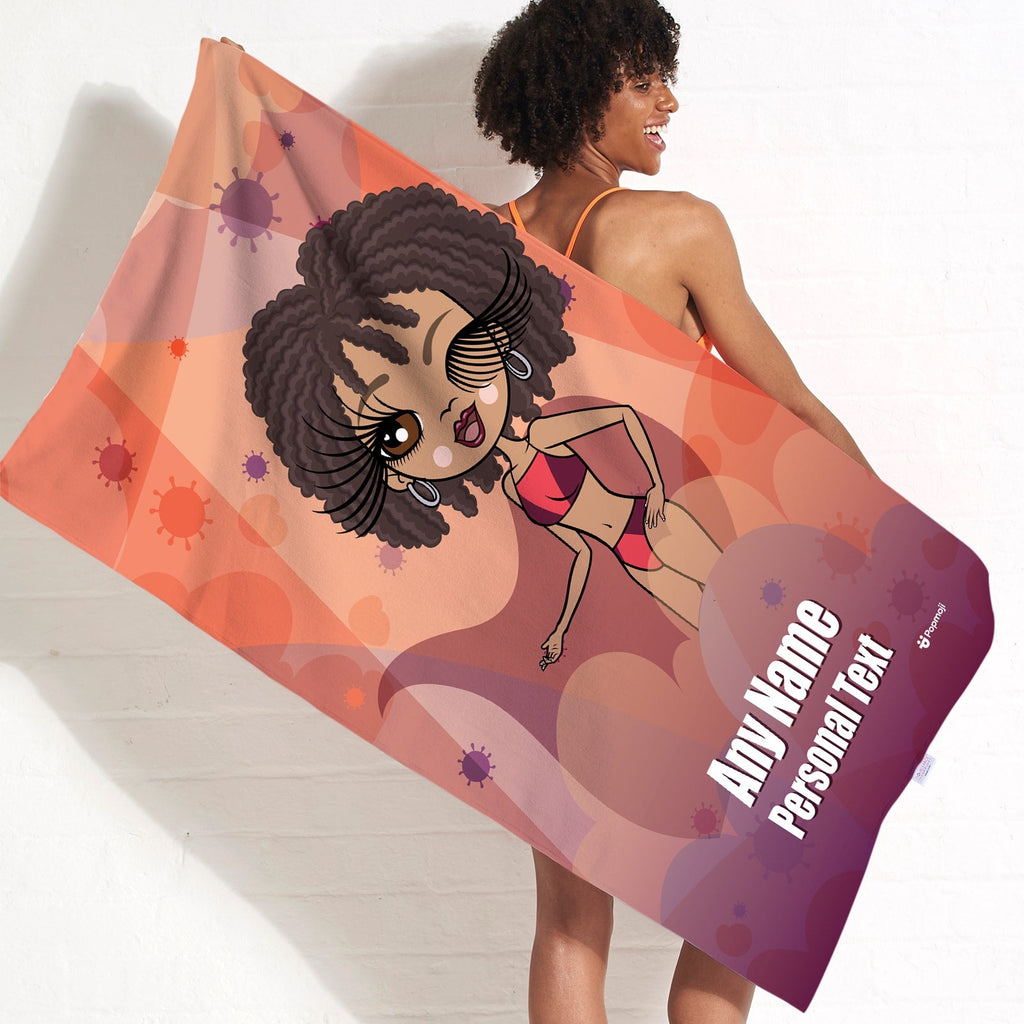 Womens Personalized Virus In The Air Beach Towel