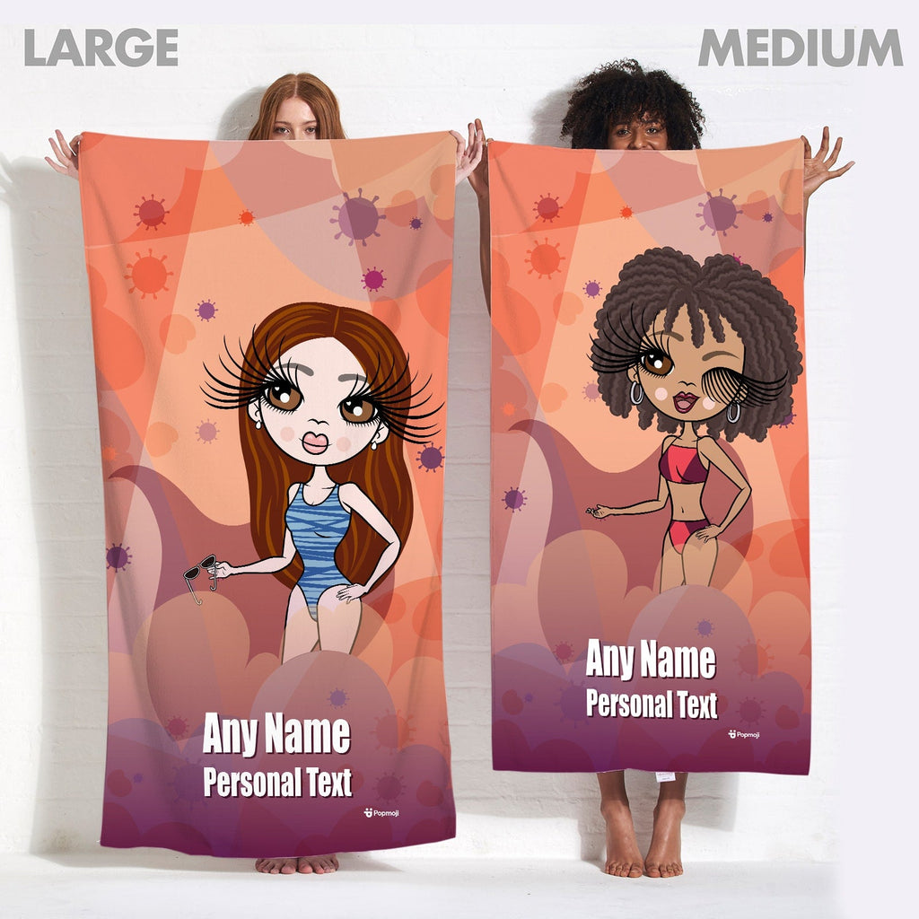 Womens Personalized Virus In The Air Beach Towel