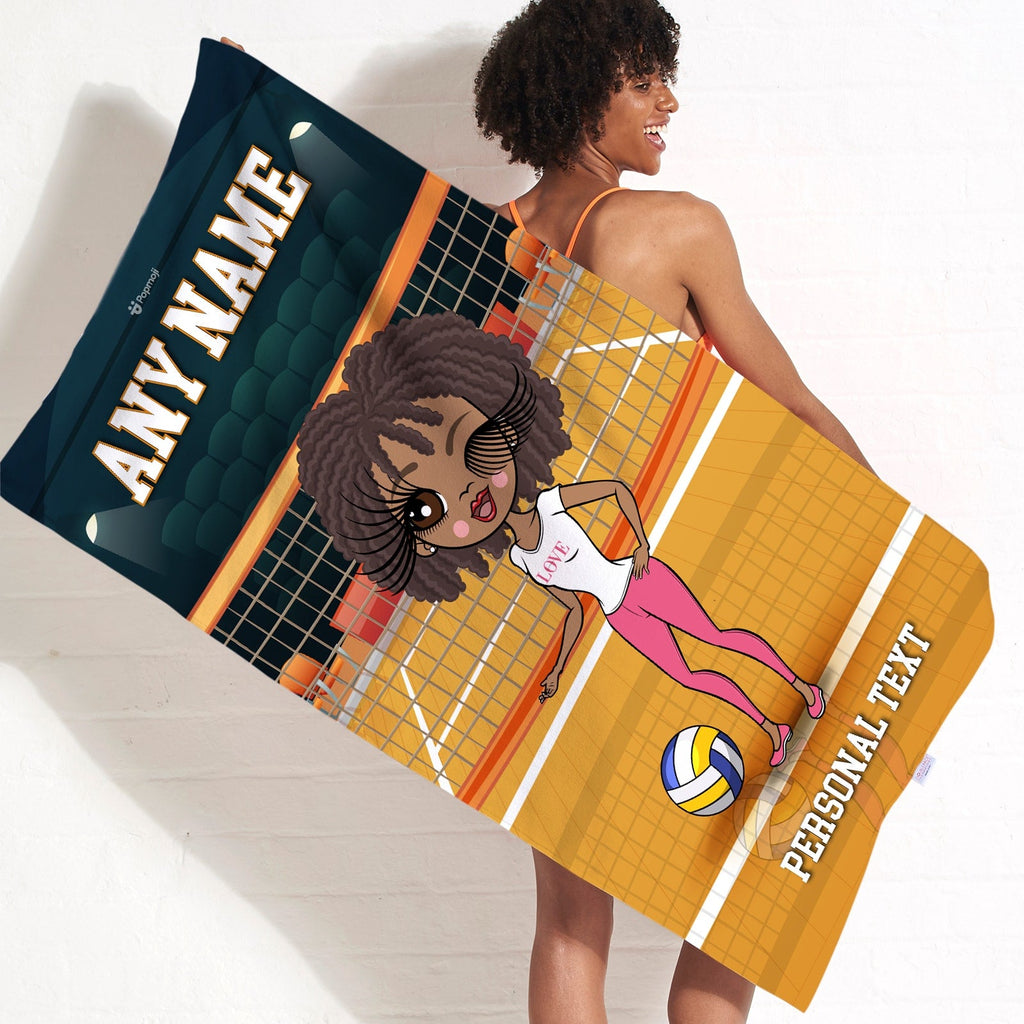 Womens Personalized Volleyball Beach Towel