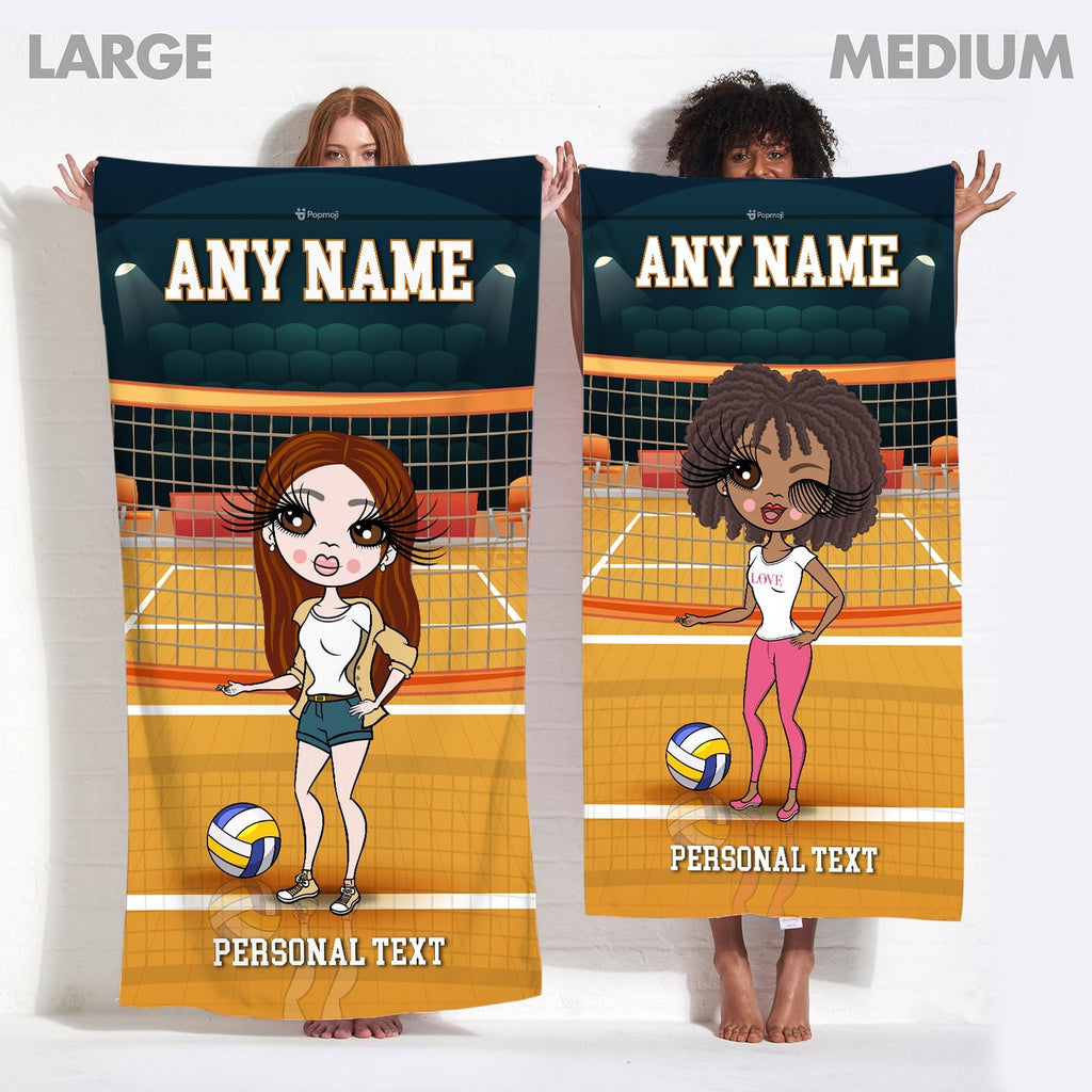 Womens Personalized Volleyball Beach Towel