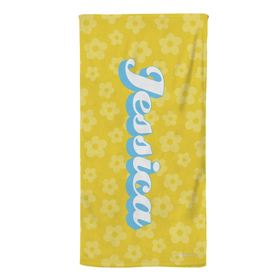 Personalized Name Groovy Honey Beach Towel - Image 3
