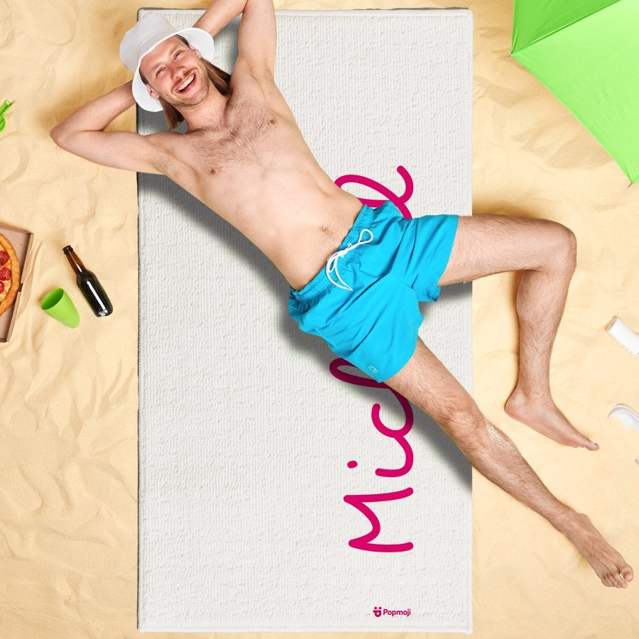 Personalized Name Island Of Love Beach Towel - Image 5