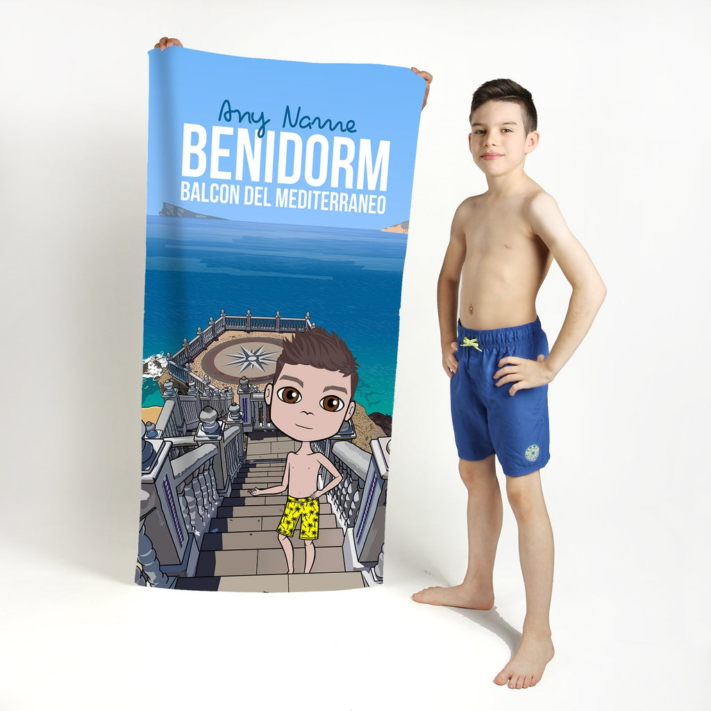 Boys Personalized Benidorm Balcon Del Mediterraneo Beach Towel - Image 3