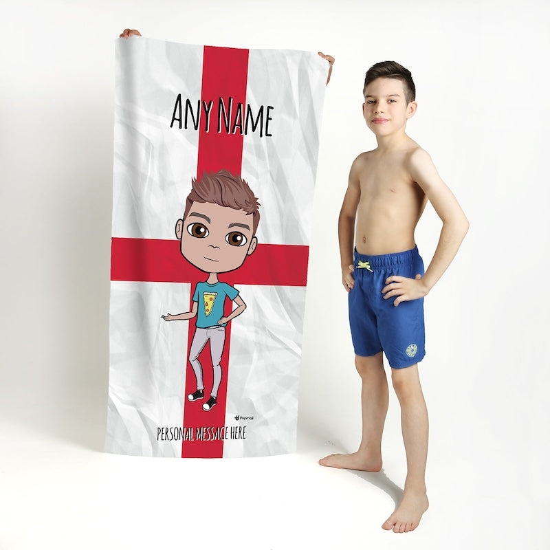 Jnr Boys England Flag Beach Towel - Image 1