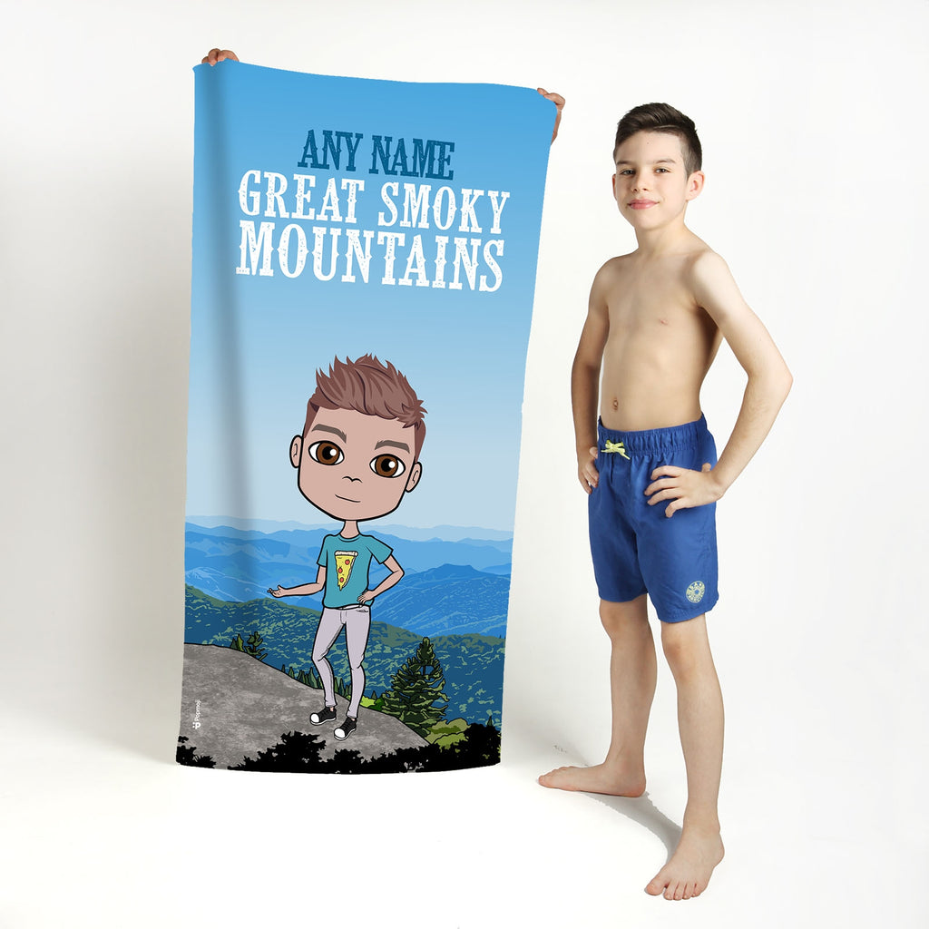 Boys Personalized Great Smoky Mountains Beach Towel - Image 3