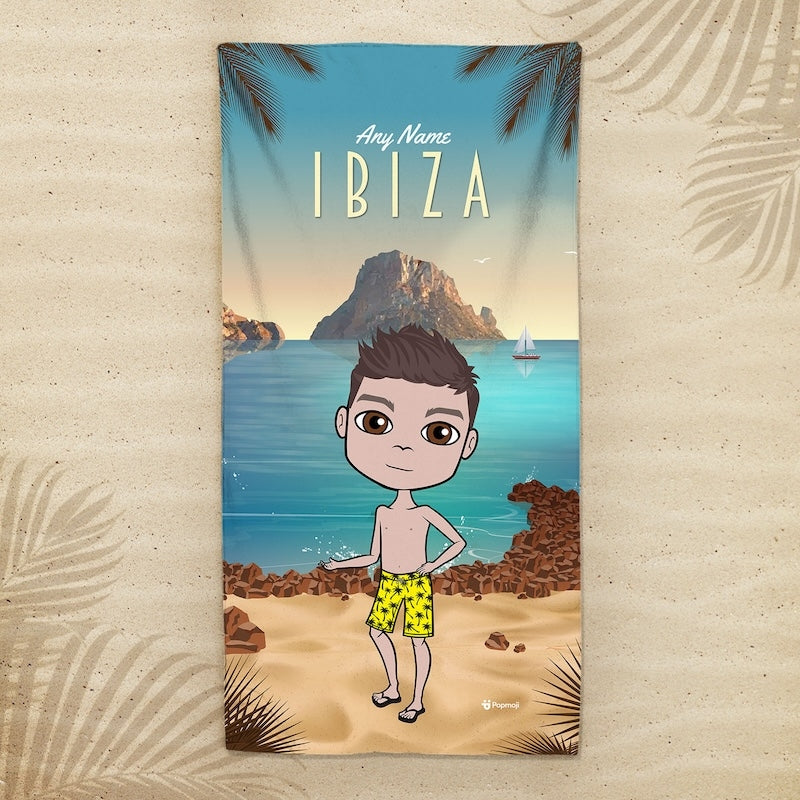 Boys Personalized Ibiza Beach Towel - Image 1