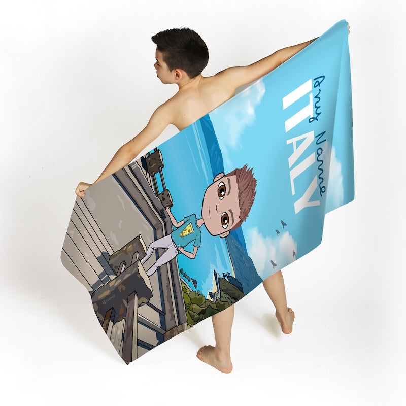 Boys Personalized Italian National Park Beach Towel - Image 2