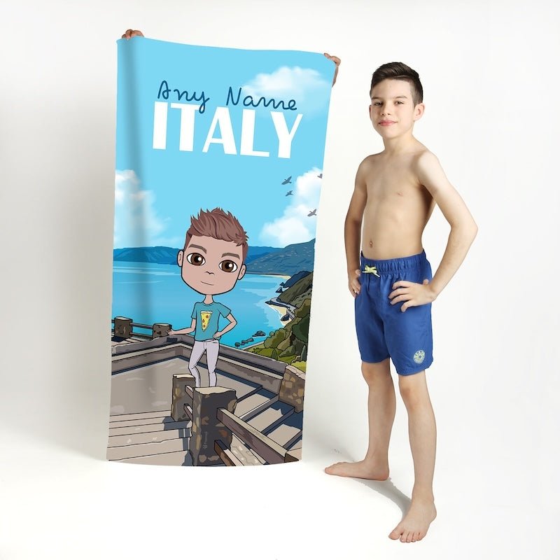Boys Personalized Italian National Park Beach Towel - Image 3