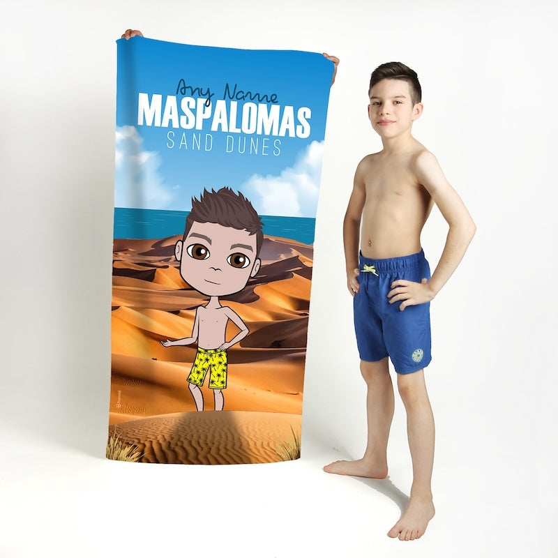 Boys Personalized Maspalomas Sand Dunes Beach Towel - Image 3