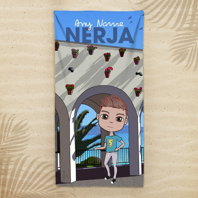 Boys Personalized Nerja Beach Towel - Image 1