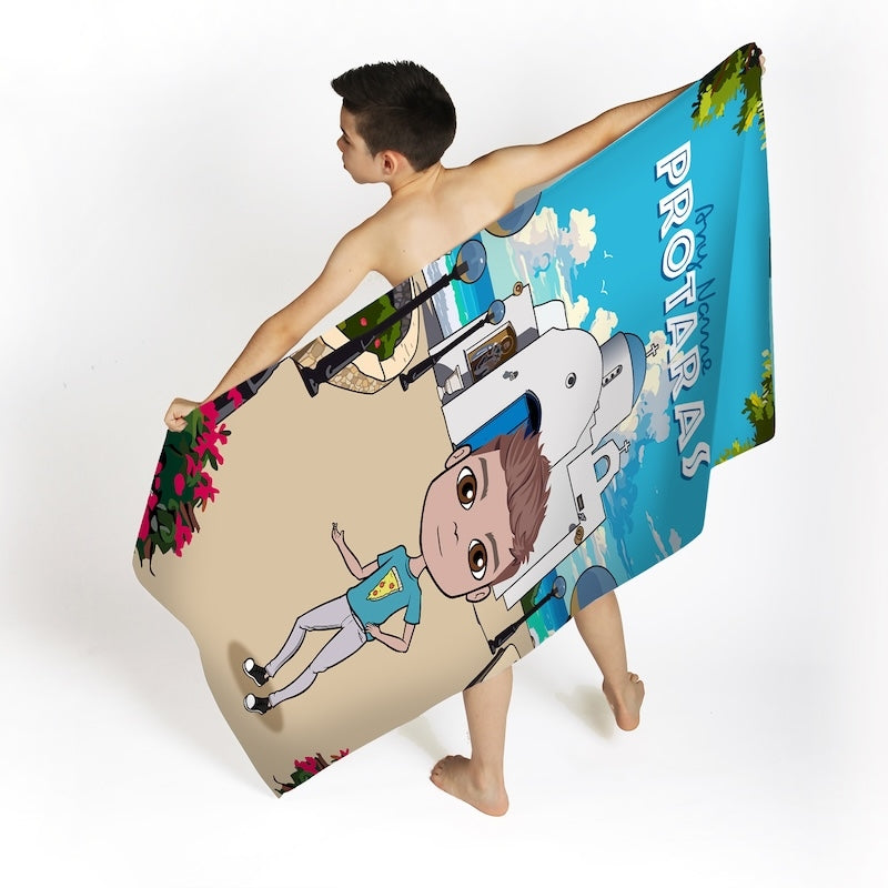 Jnr Boys Cyprus Protaras Connect Beach Towel - Image 2