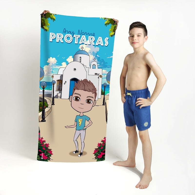 Jnr Boys Cyprus Protaras Connect Beach Towel - Image 3