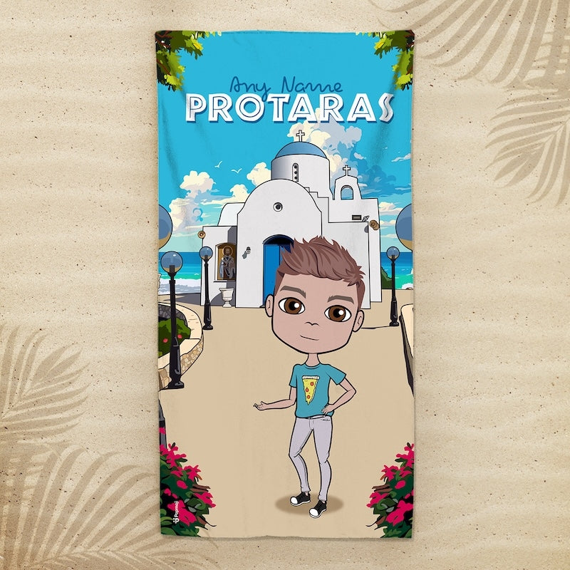 Jnr Boys Cyprus Protaras Connect Beach Towel - Image 1