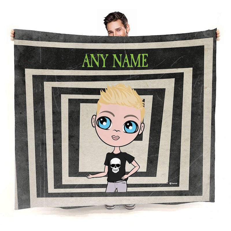 Boys Freaky Funky Box Fleece Blanket - Image 1