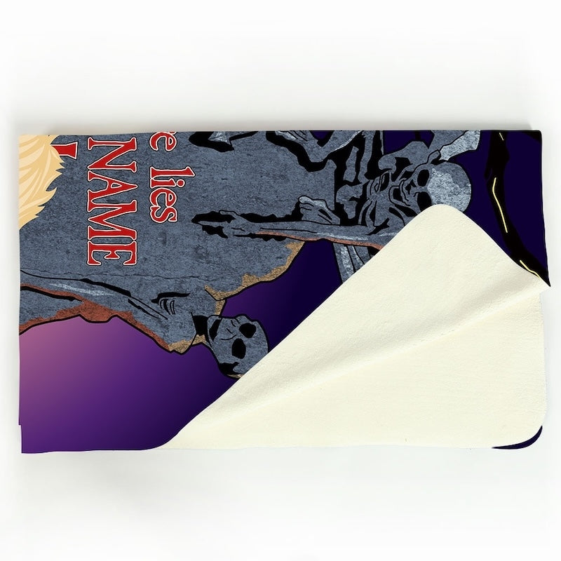 Boys Ghostly Grave Fleece Blanket - Image 3