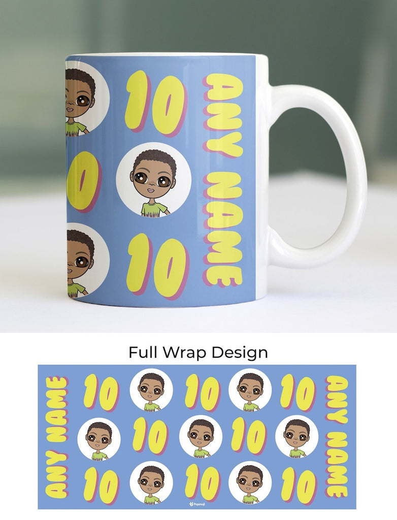 Jnr Boys Personalized 10th Birthday Mug - Image 1