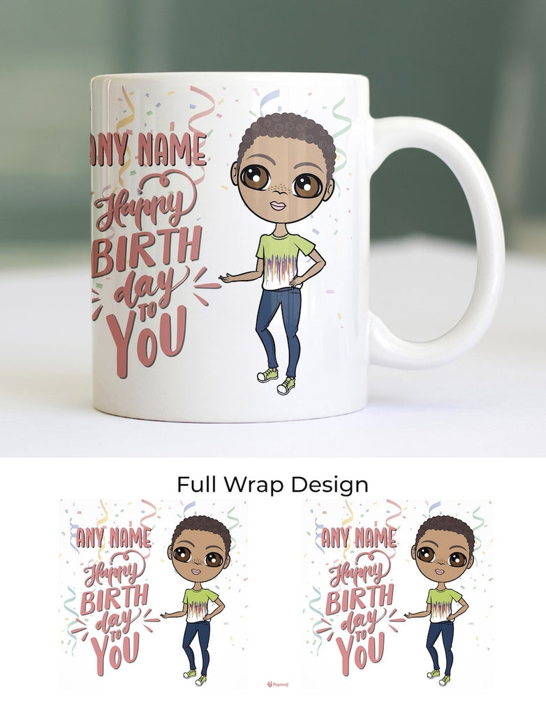 Jnr Boys Personalized Happy Birthday Mug - Image 1