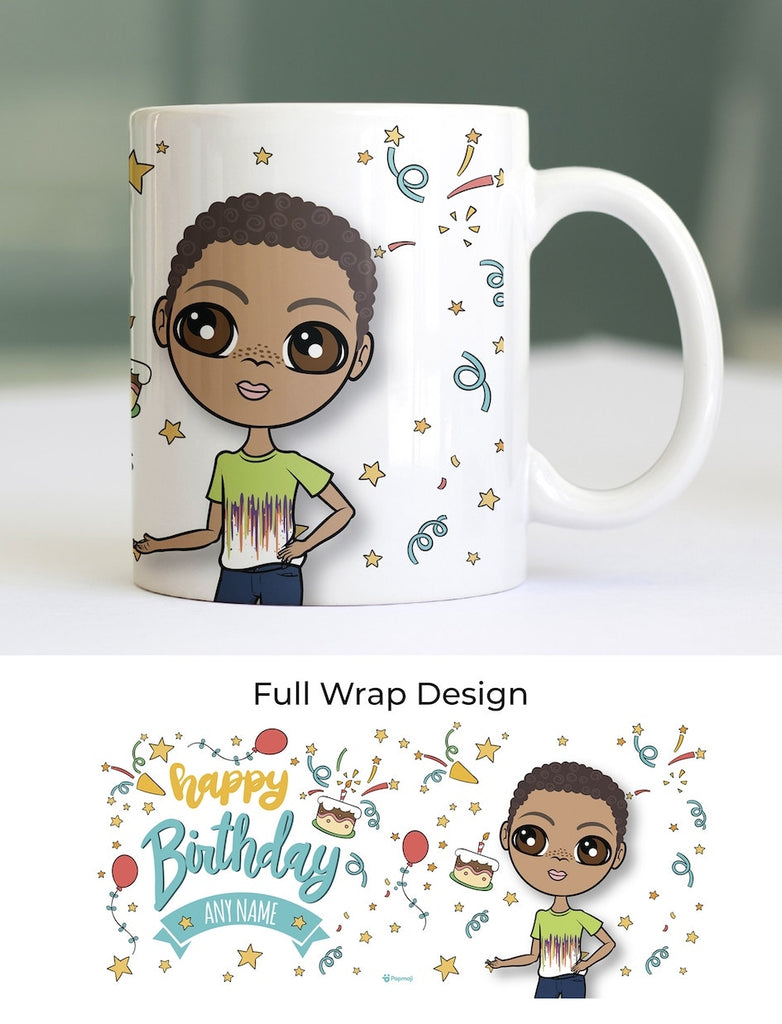 Jnr Boys Personalized Patterned Birthday Mug - Image 1
