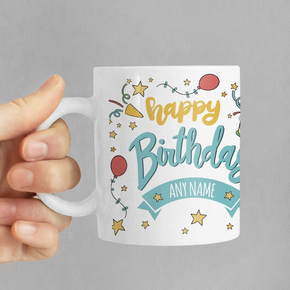 Jnr Boys Personalized Patterned Birthday Mug - Image 2