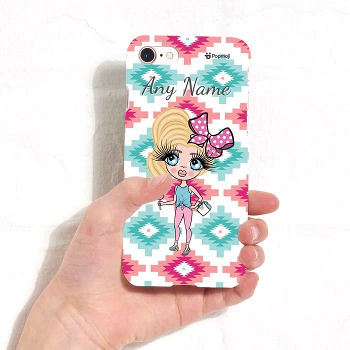 Girls Personalized Aztec Geo Phone Case