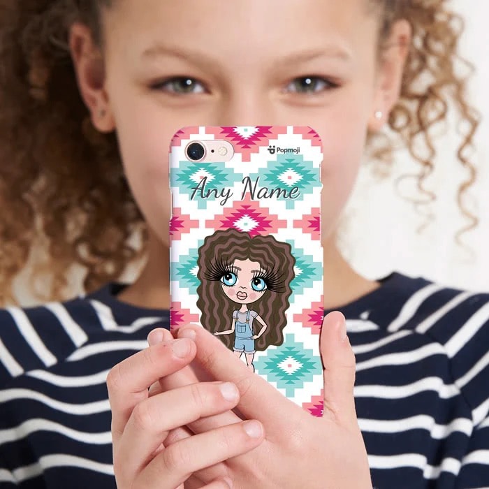 Girls Personalized Aztec Geo Phone Case