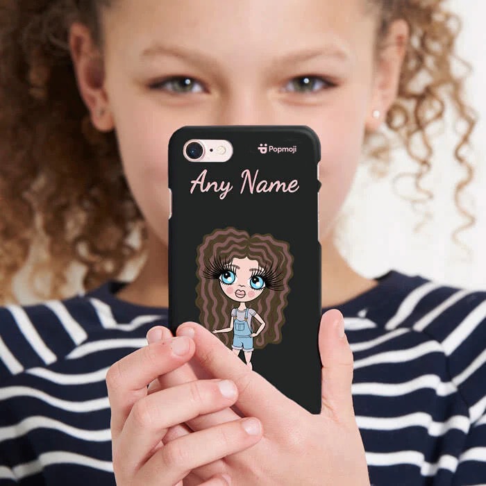 Girls Personalized Black Phone Case