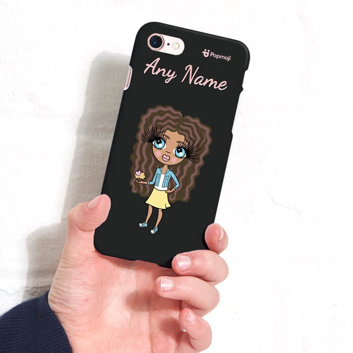 Girls Personalized Black Phone Case