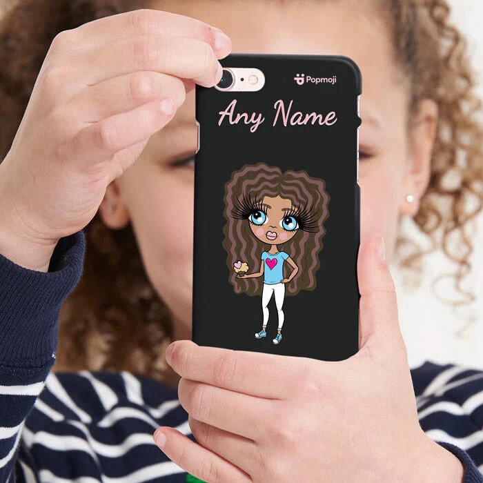 Girls Personalized Black Phone Case