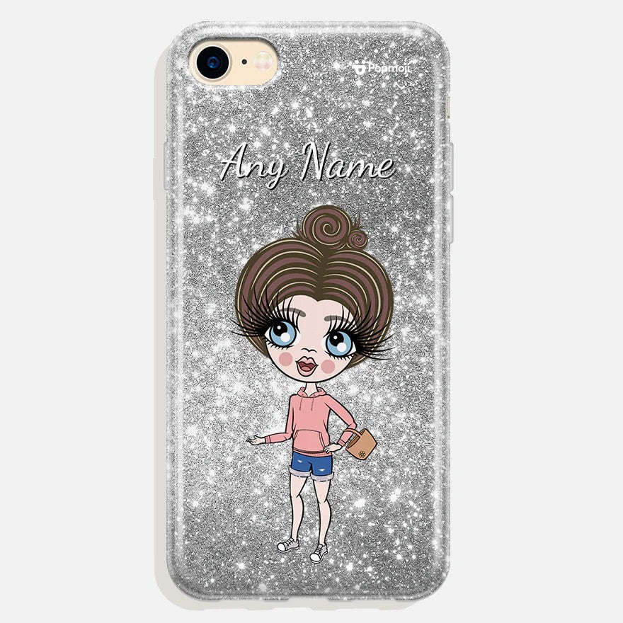 Girls Personalized Glitter Effect Phone Case