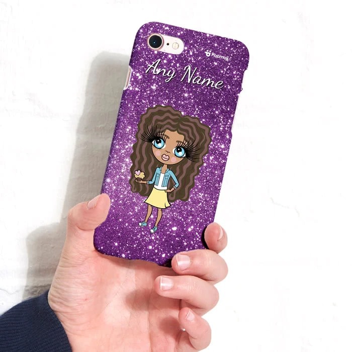 Girls Personalized Glitter Effect Phone Case