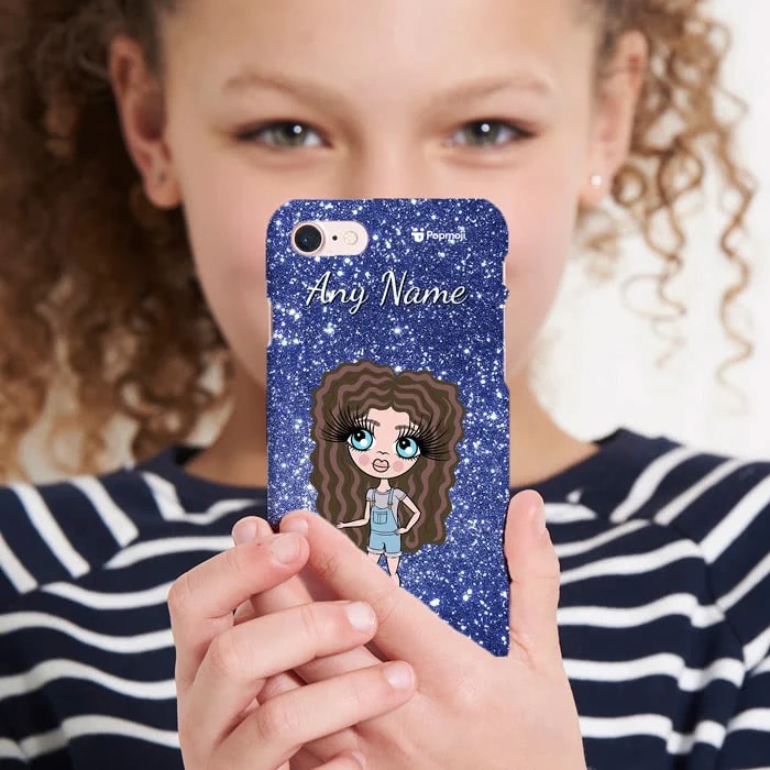Girls Personalized Glitter Effect Phone Case