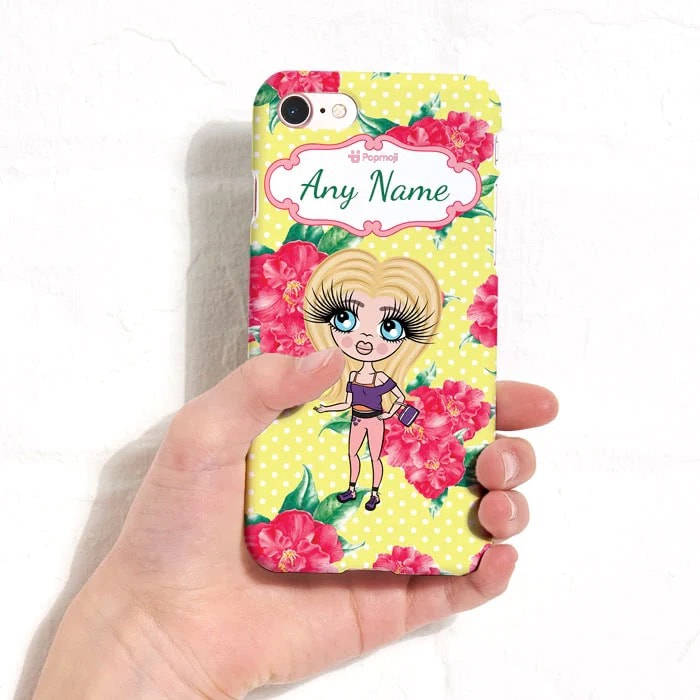 Girls Personalized Lemon Floral Phone Case