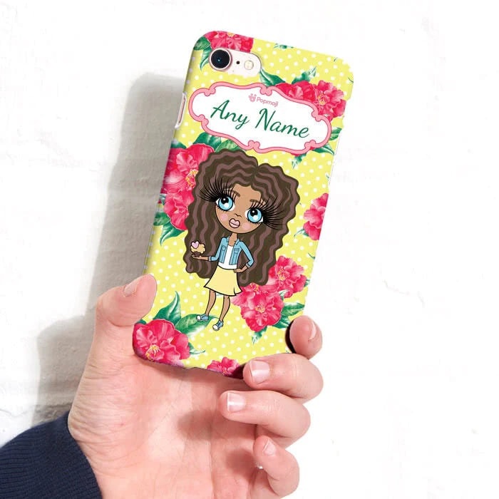 Girls Personalized Lemon Floral Phone Case