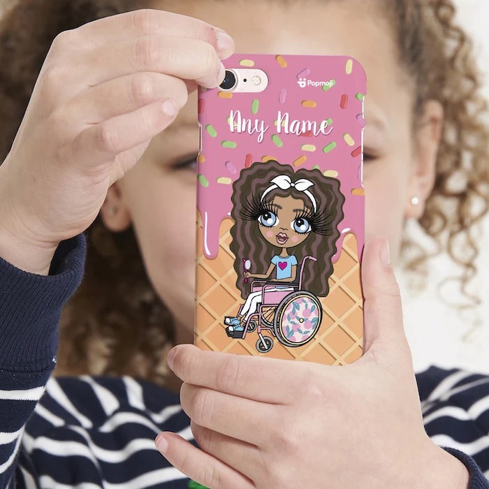 Girls Personalized Wheelchair Ice Lolly Phone Case