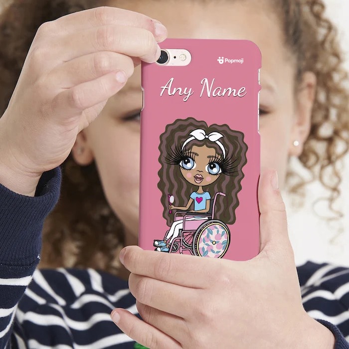 Girls Personalized Wheelchair Pink Phone Case