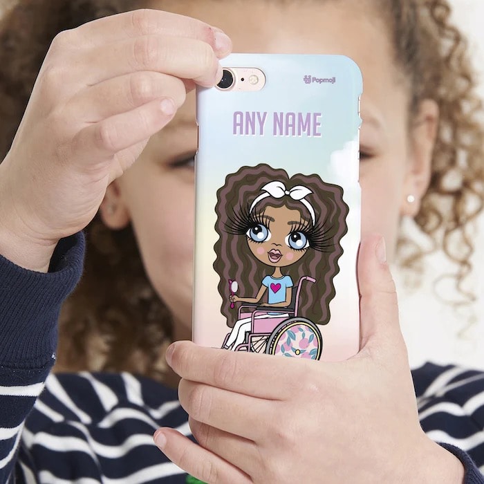 Girls Personalized Wheelchair Unicorn Colors Phone Case