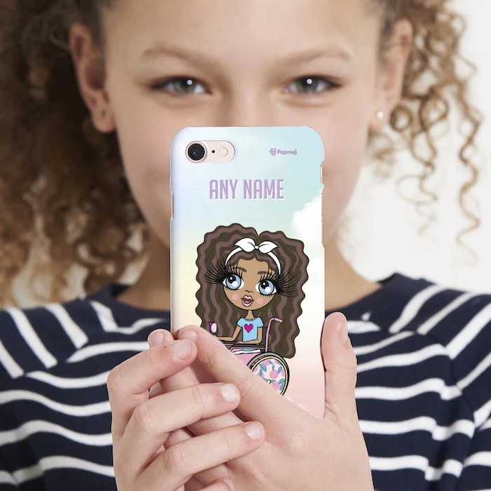 Girls Personalized Wheelchair Unicorn Colors Phone Case