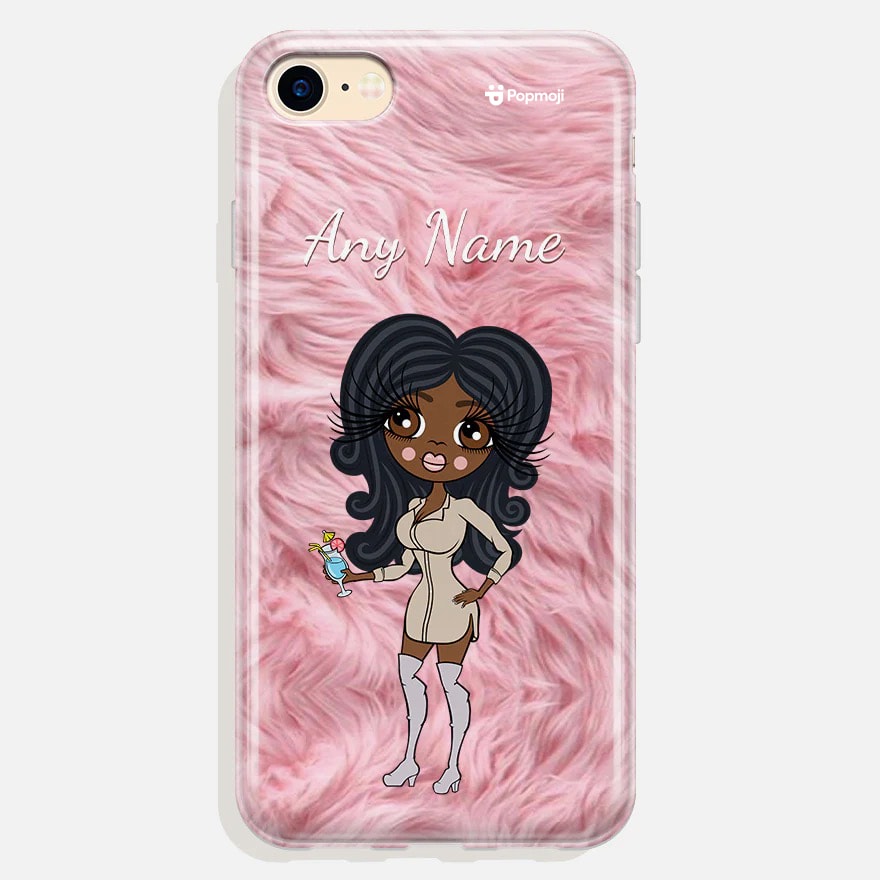 Womens Personalized Fur Effect Phone Case