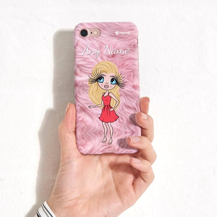 Womens Personalized Fur Effect Phone Case