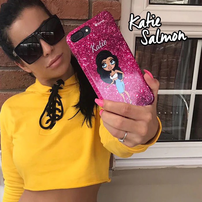 Womens Personalized Glitter Effect Phone Case