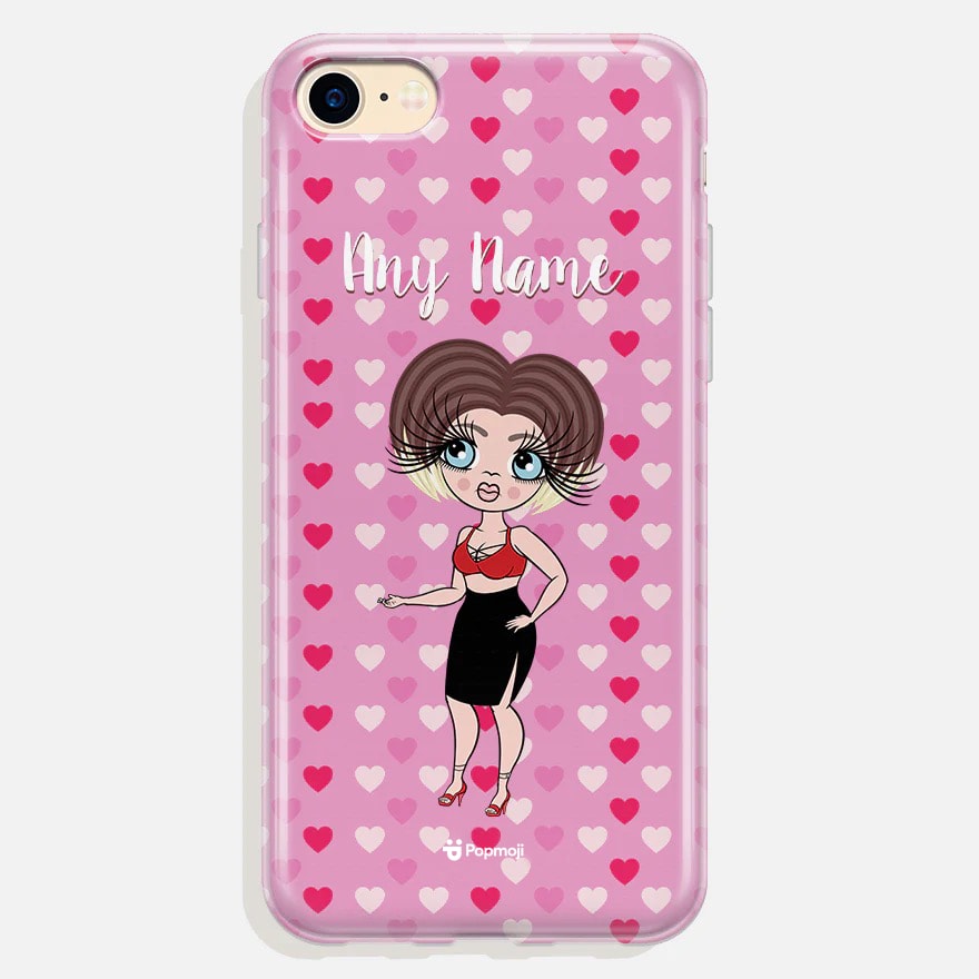 Womens Personalized Hearts Phone Case