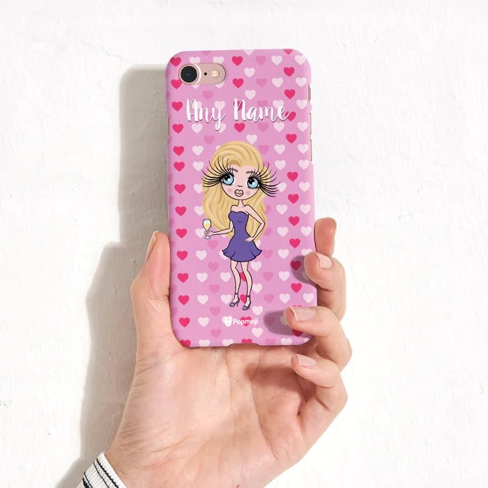 Womens Personalized Hearts Phone Case