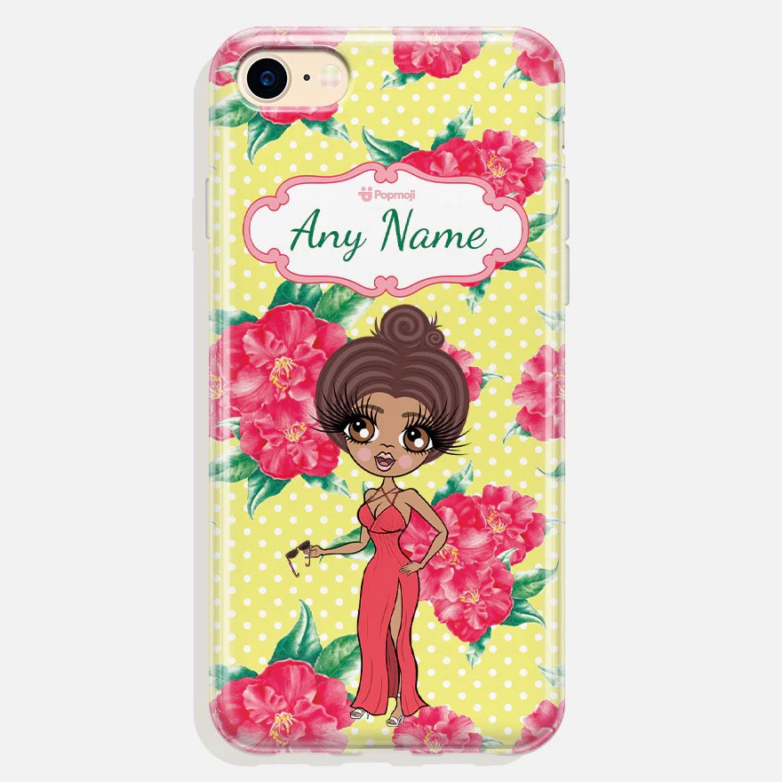 Womens Personalized Lemon Floral Phone Case