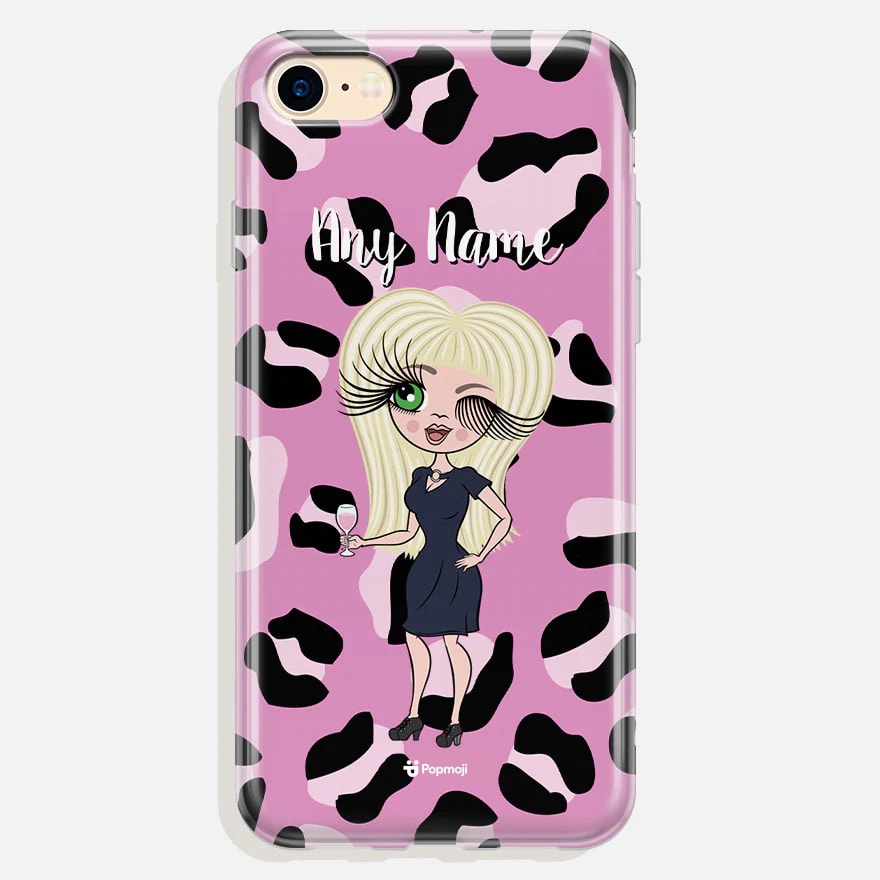 Womens Personalized Lilac Leopard Phone Case
