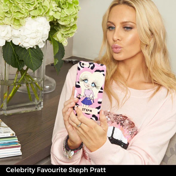 Womens Personalized Lilac Leopard Phone Case