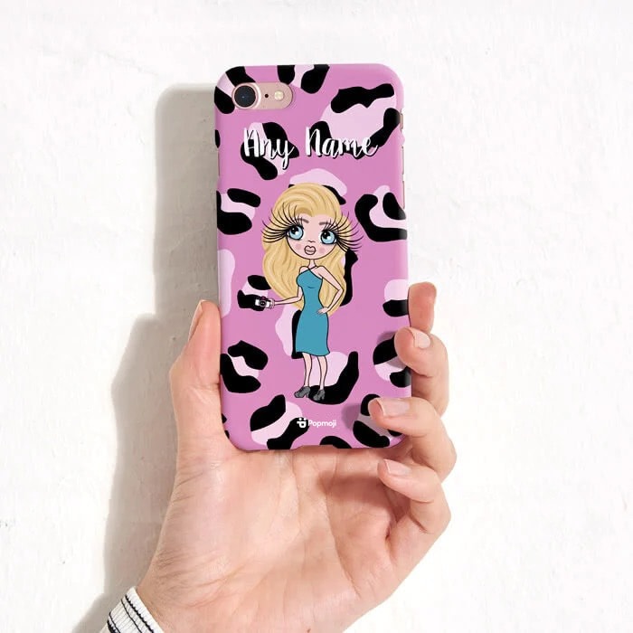 Womens Personalized Lilac Leopard Phone Case