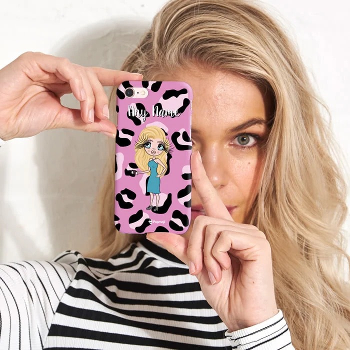 Womens Personalized Lilac Leopard Phone Case